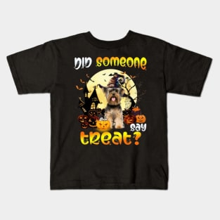 Yorkshire Terrier Did Someone Say Treat Happy Halloween Kids T-Shirt